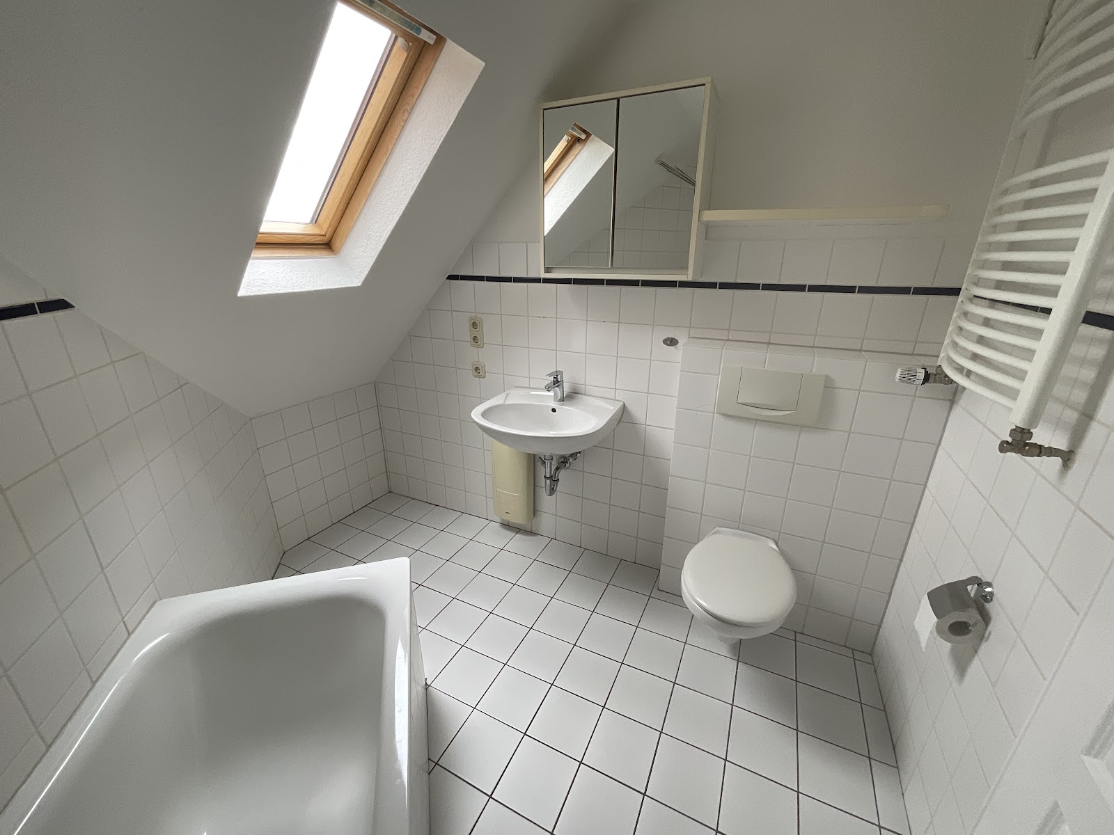 Tageslichtbad mit Wanne